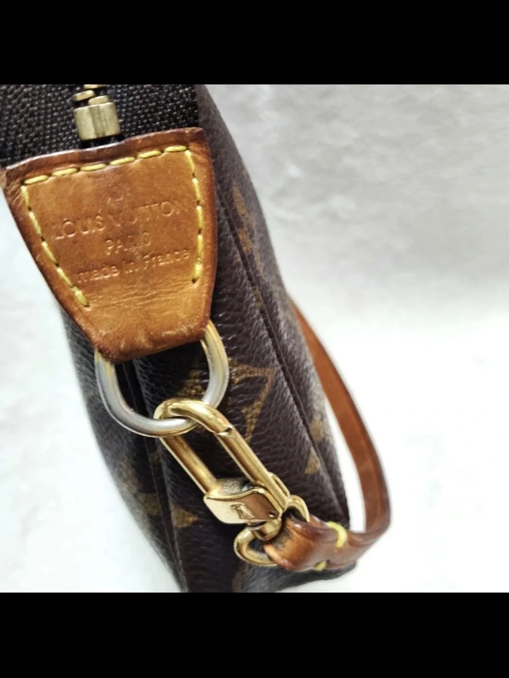 Louis Vuitton Monogram Canvas Shoulder Pochette in Brown and Tan